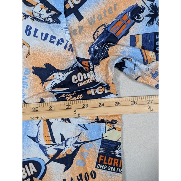 Columbia PFG Hawaiian Shirt Mens XL Florida Off Shore Fishing Vented Deep Sea - Picture 7 of 8